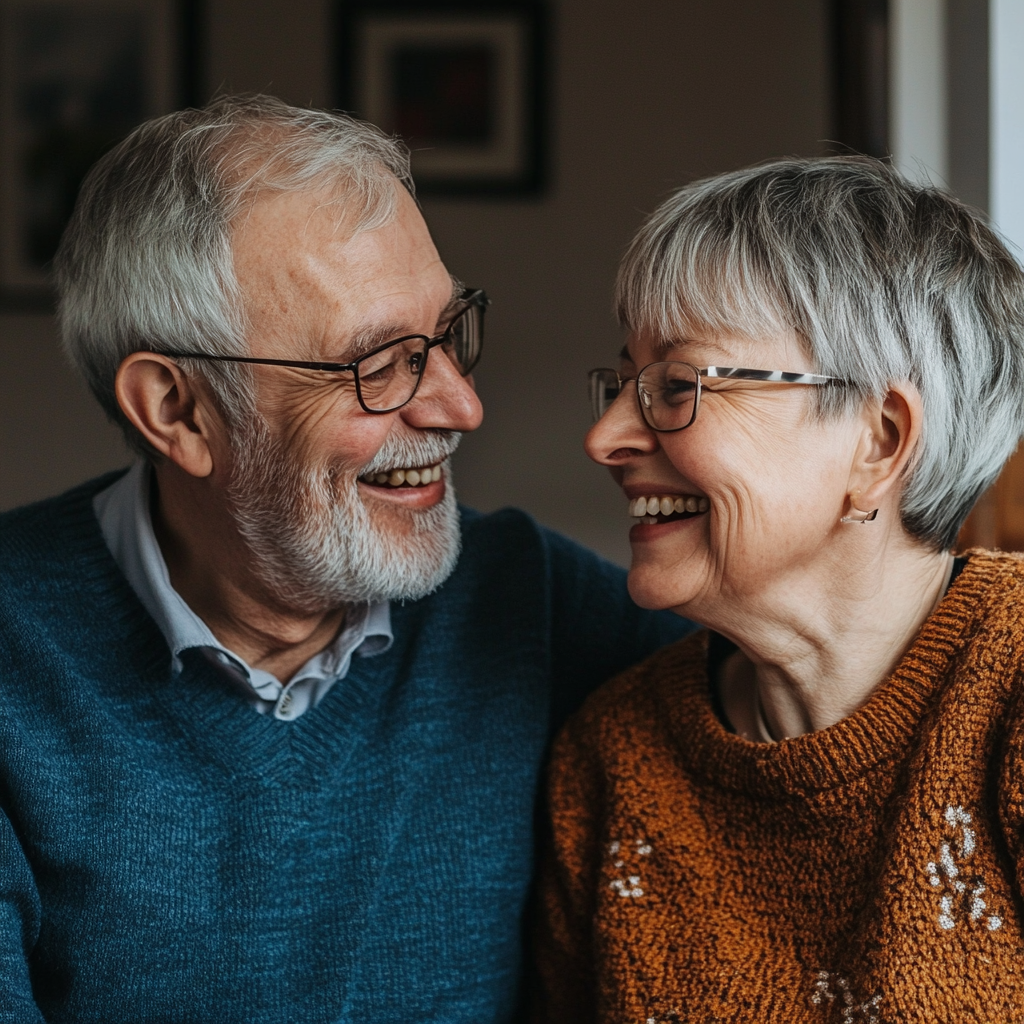 agent speaking with elderly woman