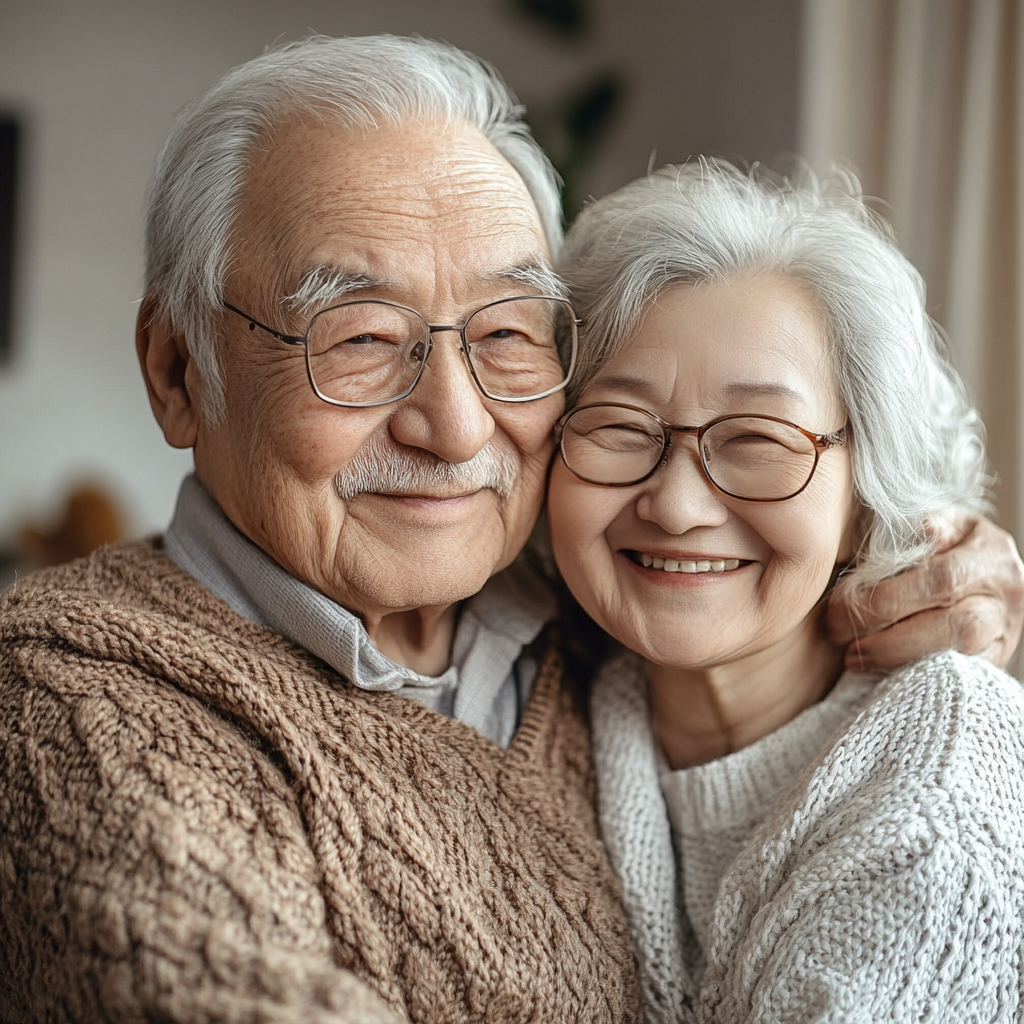 agent speaking with elderly woman